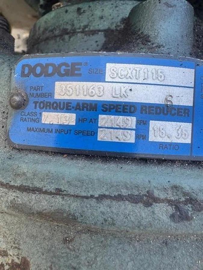 Used Stainless Steel Auger 54” L, Dodge SCXT115 & Toshiba 0014FTSA1A-P