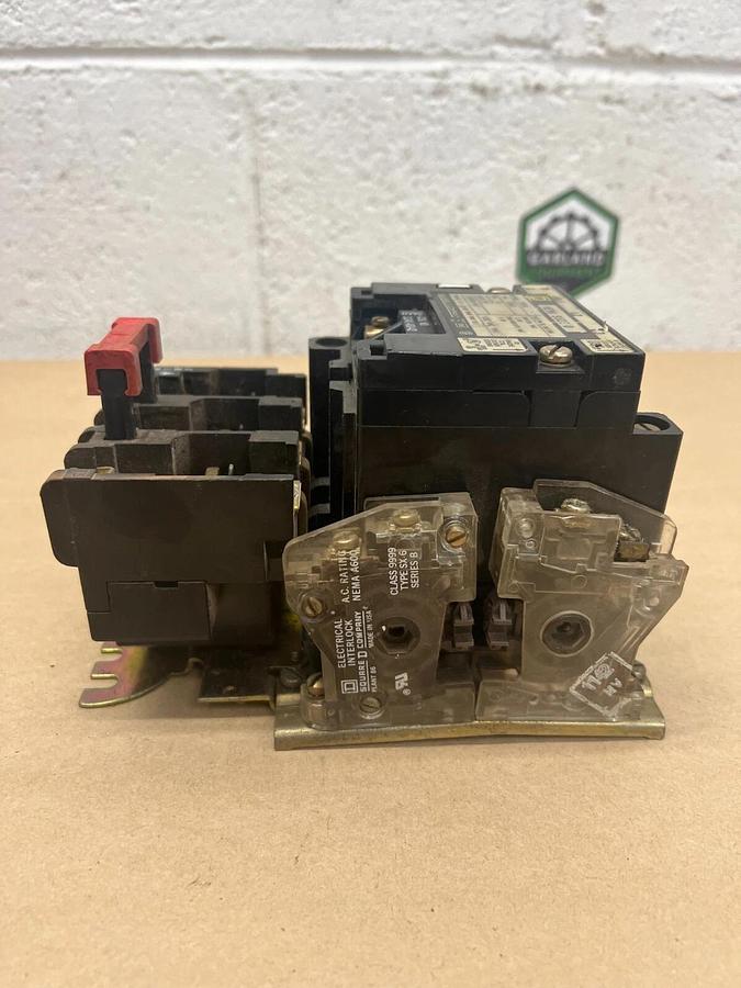 Used Square D 8536 Type SB02, Form S NEMA Size 0 Starter