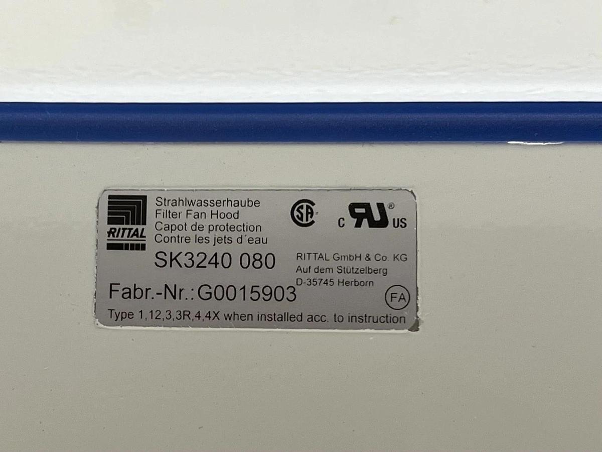 Used Rittal SK3240 080 Roof-Mounted Enclosure TopTherm Filter Fan Assembly, Fan Hood