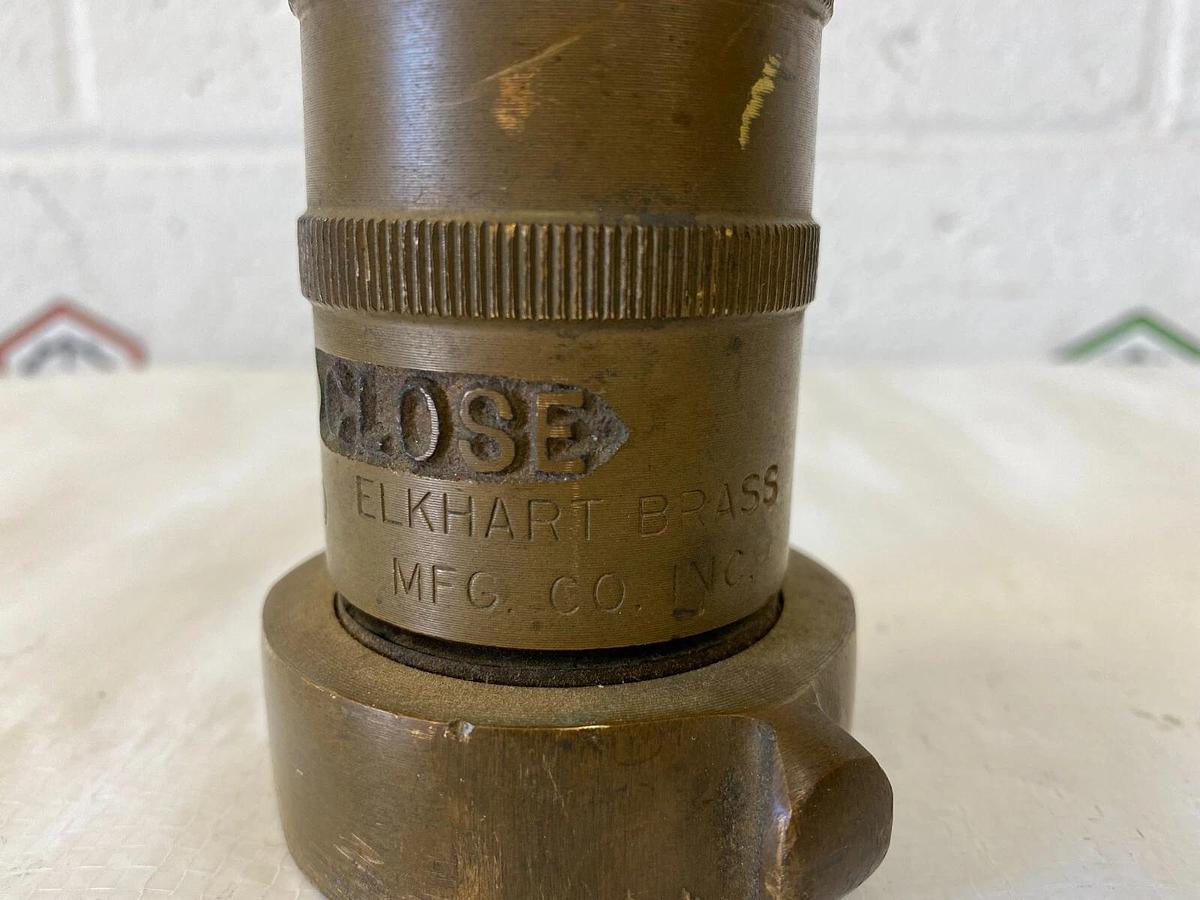 Used Elkhart L-205-B Brass Rubber Nose Portable Spray Fire Hose Nozzle