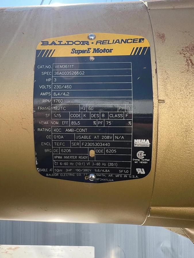 Used Taylor Products Model APV (2013) Prater Sifter, Pre-Inflator Tube, Dust Shroud