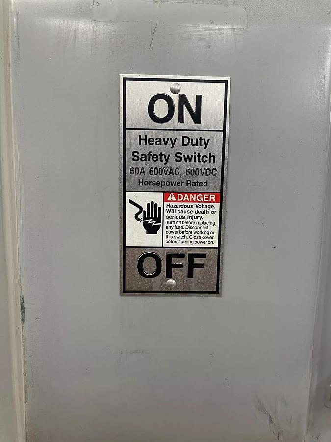 Used Siemens HNF362 Heavy Duty Safety Switch, 60 Amps, 600 V AC/DC