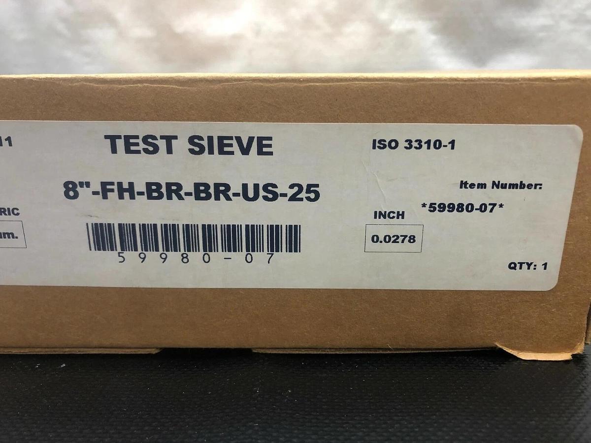 Used Cole Parmer 8”-FH-BR-BR-US-25 Test Sieve No. 25