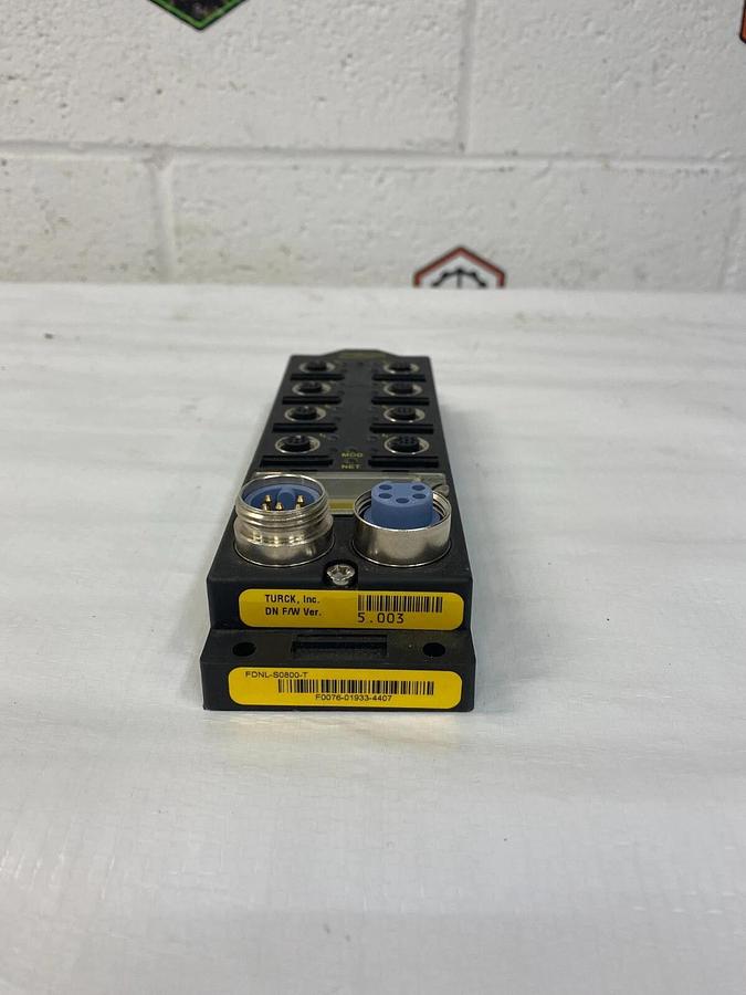 Used Turck FDNL-S0800-T Contract Station 3 Wire PNP