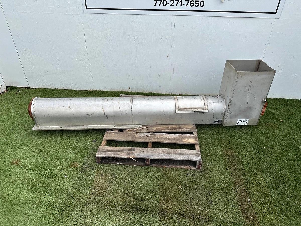 Used Previero SCE200 Stainless Steel Auger, 10” Trough, 9” Stick, 8” Flight, 8’2” L