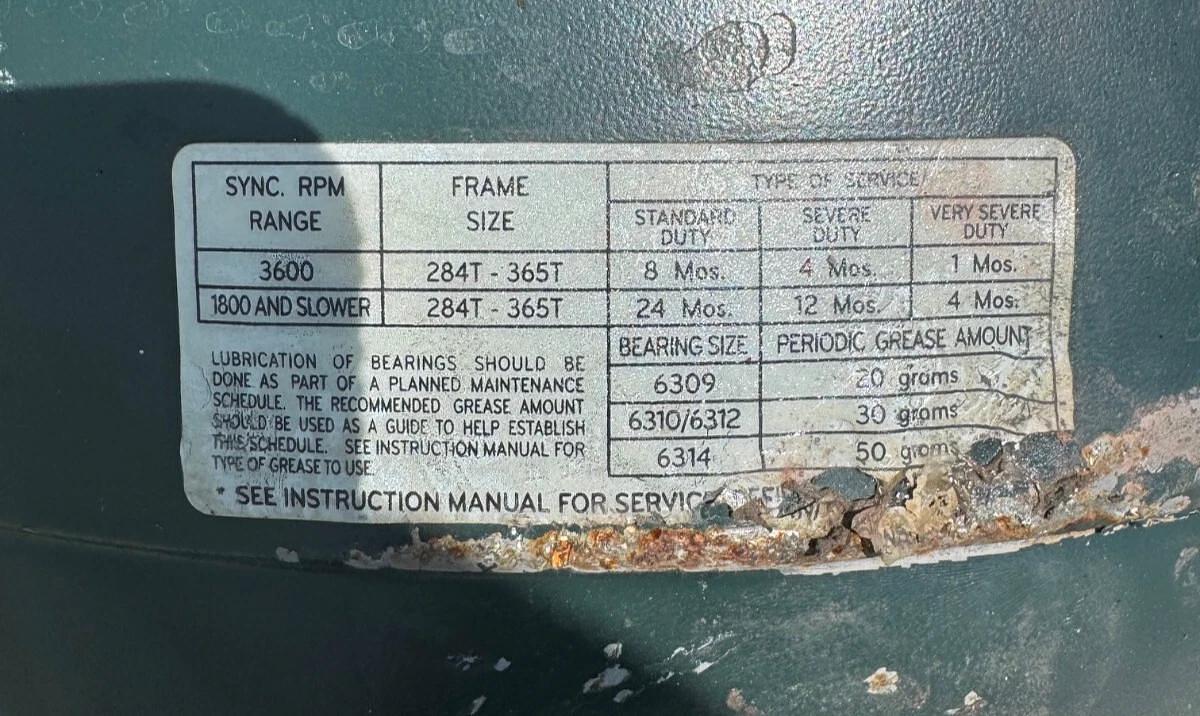 Used Toshiba 0404SDSR41A-P 40Hp (30kW) Motor @ 1775 RPM, EQP Global, 230/460V, 96/48A