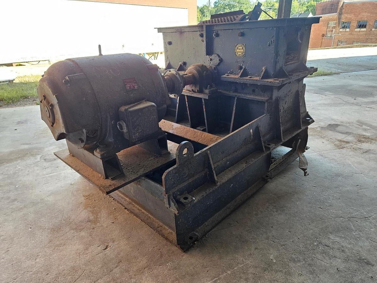 Used American Pulverizer Model WS Crusher, Shredder, Hammer Mill 50Hp Drive