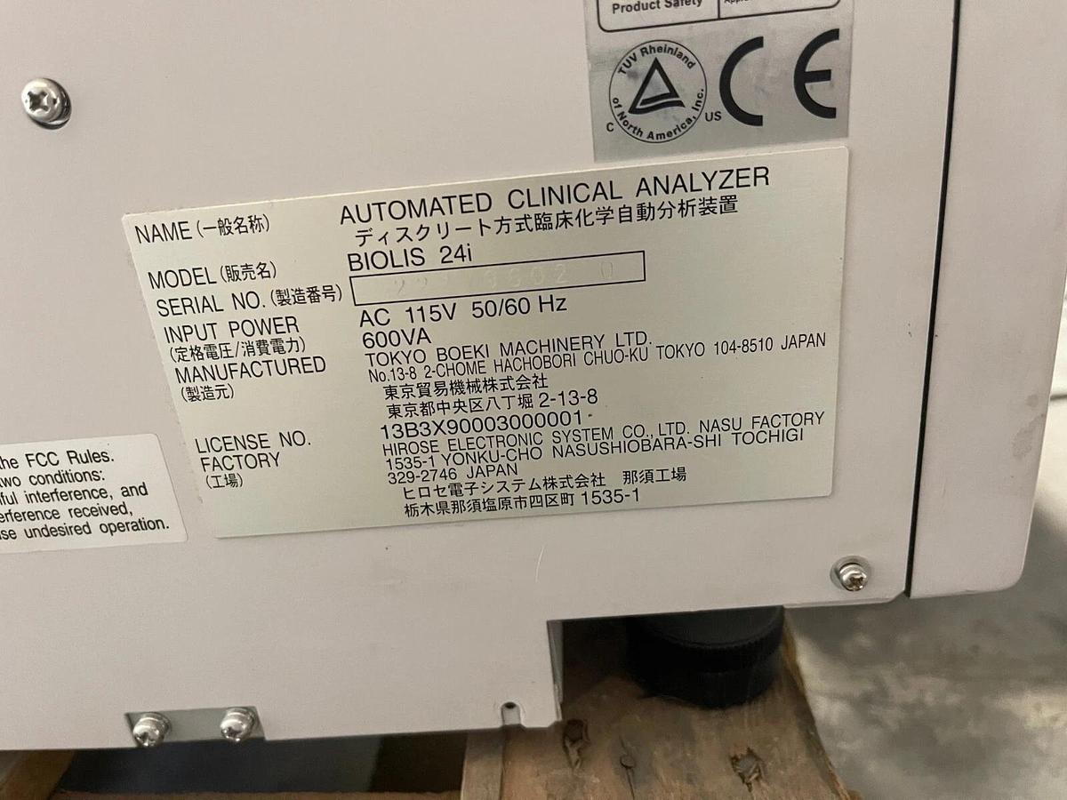 Tokyo Boeki Machinery LTD Biolos 24i Automated Clinical Analyzer