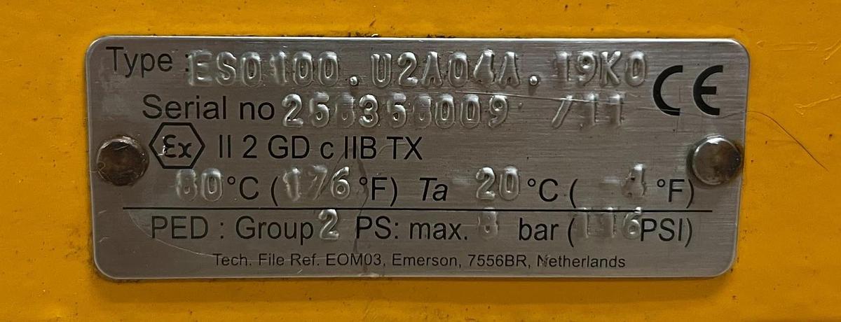 Used El-O-Matic ES0100.U2A04A.19K0 Pneumatic Actuator w/ Topworx DXP-0X1GSEB