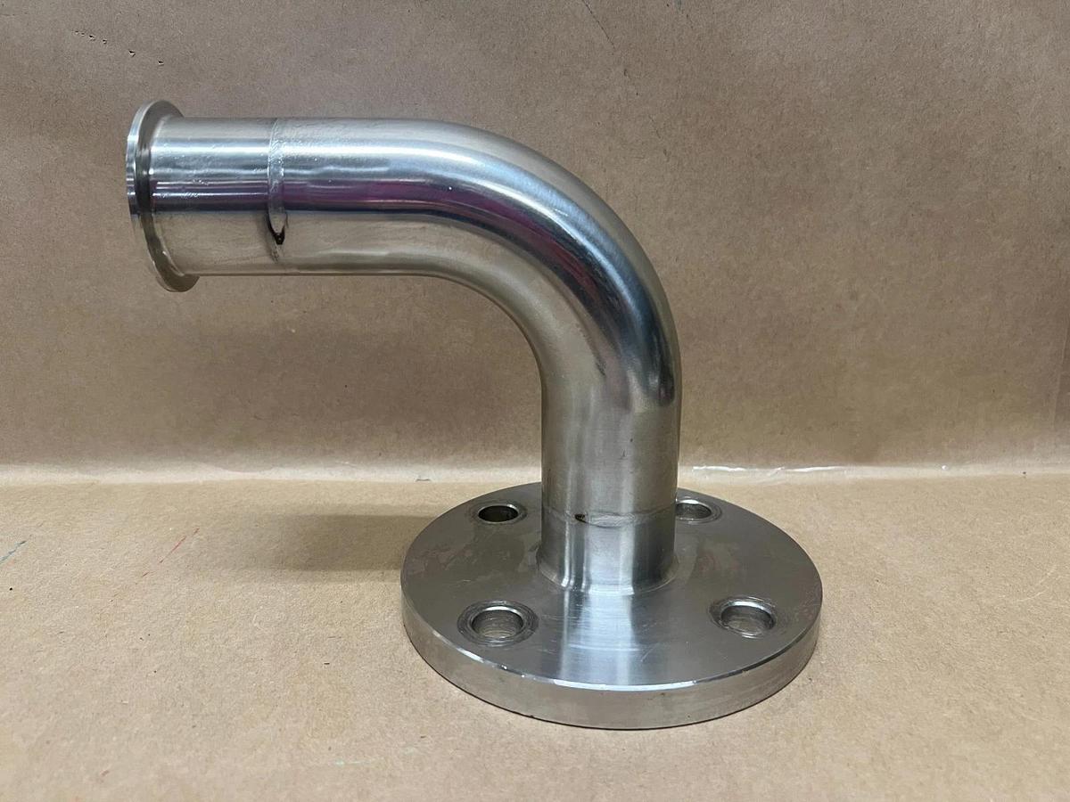 Used GEA Tuchenhagen 90-Degree Stainless Steel Flanged Elbow, 2"