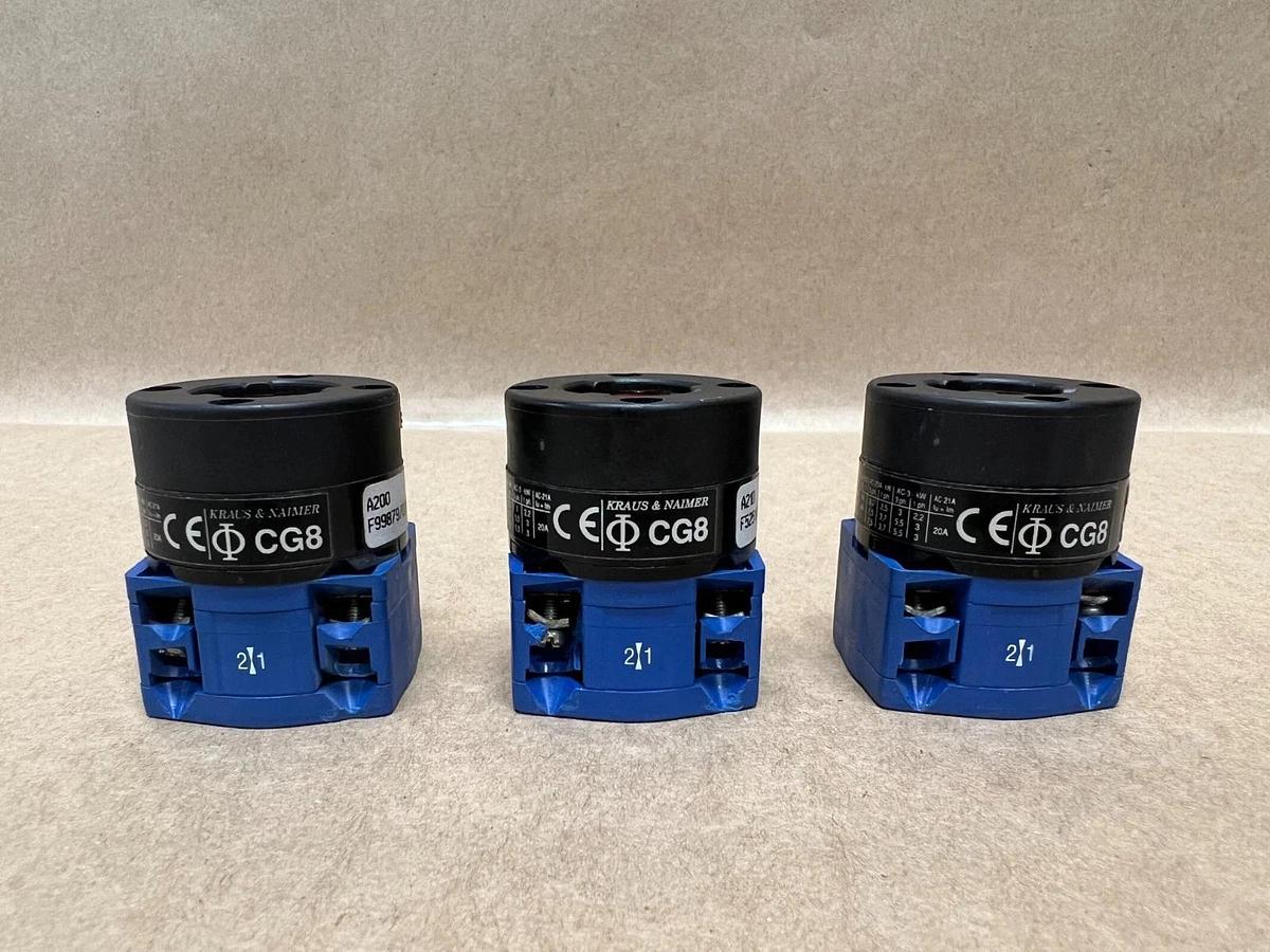 Used Kraus & Naimer CG8 Rotary Cam Switch - Lot of 3