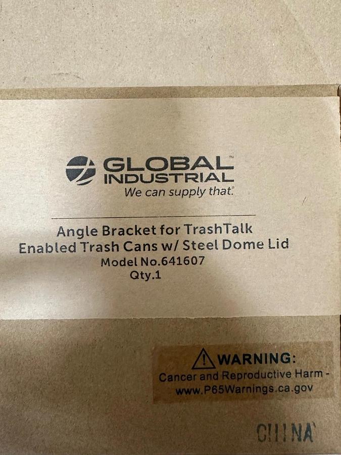 Used Global Industrial 641607 Angle Bracket, Trashtalk Enabled Trash Cans - Lot of 2