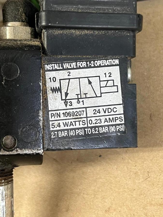 Used Nordson Install Valve for 1-2 Operation P/N 1069207 24VDC 5.4W 0.23A