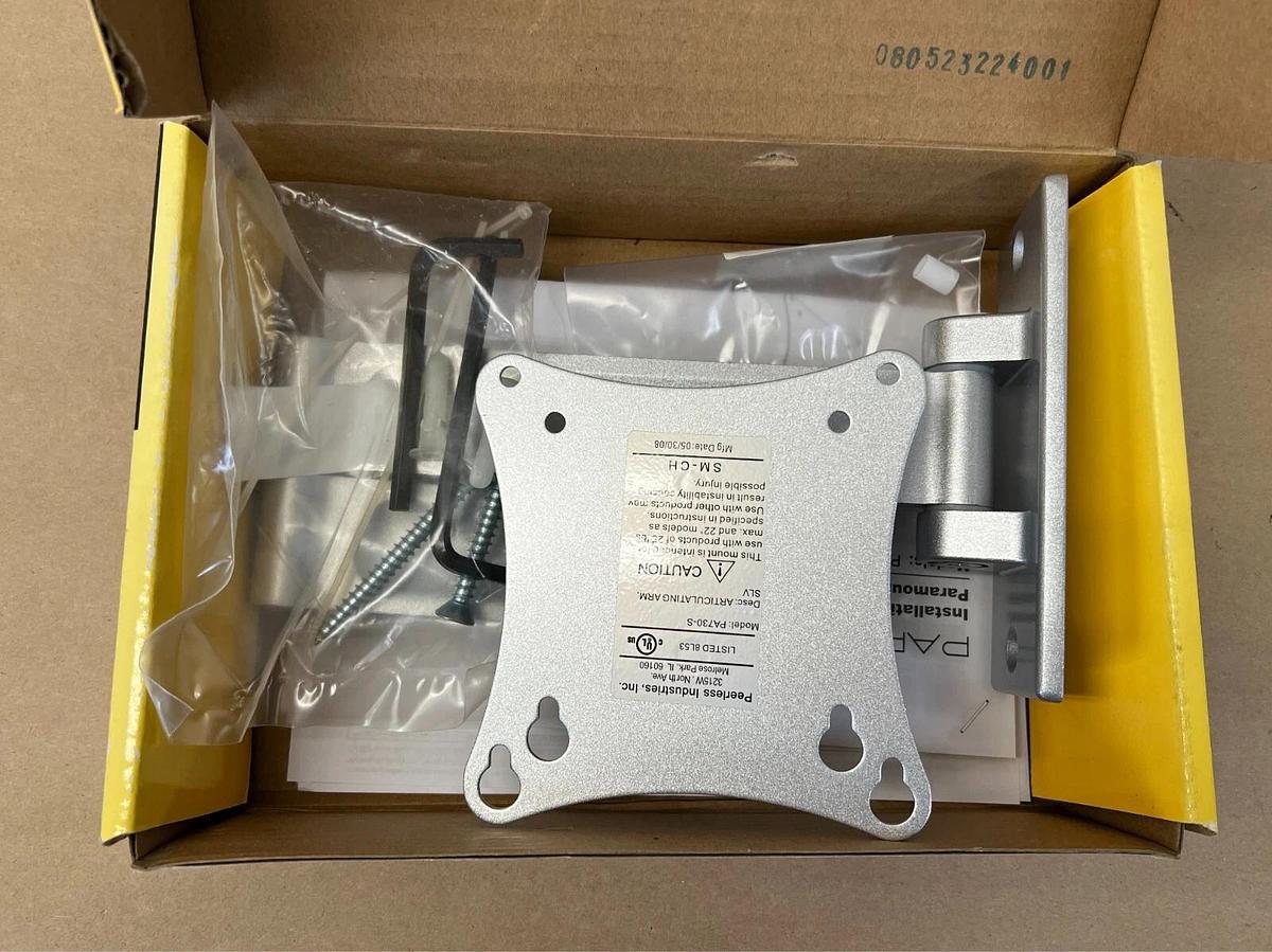 Peerless PA730-S Articulating Arm Wall Mount for LCD Flat Panel TVs 10”-22”