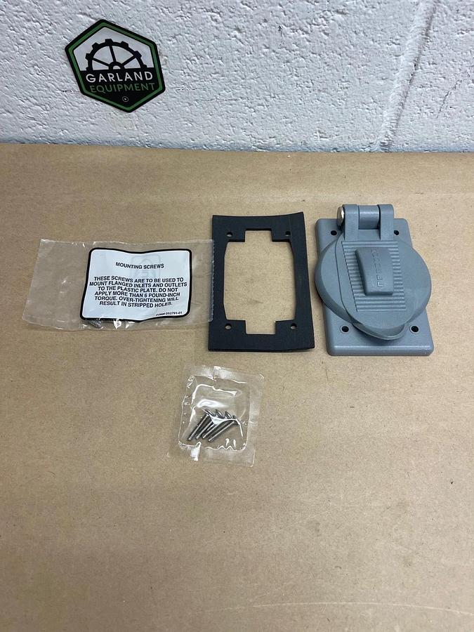 Used Hubble WP1 Gray Lexan Weather Proof Lift Cover for Size 1 Flanged Inlets/Outlets