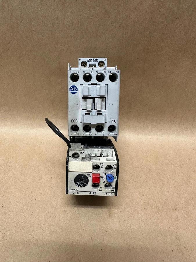 Used Allen Bradley 100-C09*10 Contactor w/ Siemens 3UA5000-1F Overload Relay