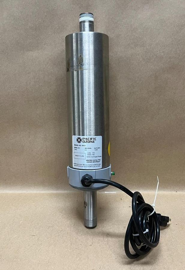 Used Pacific Ozone D412 115V, 150W, Heated Catalytic Ozone Destruct