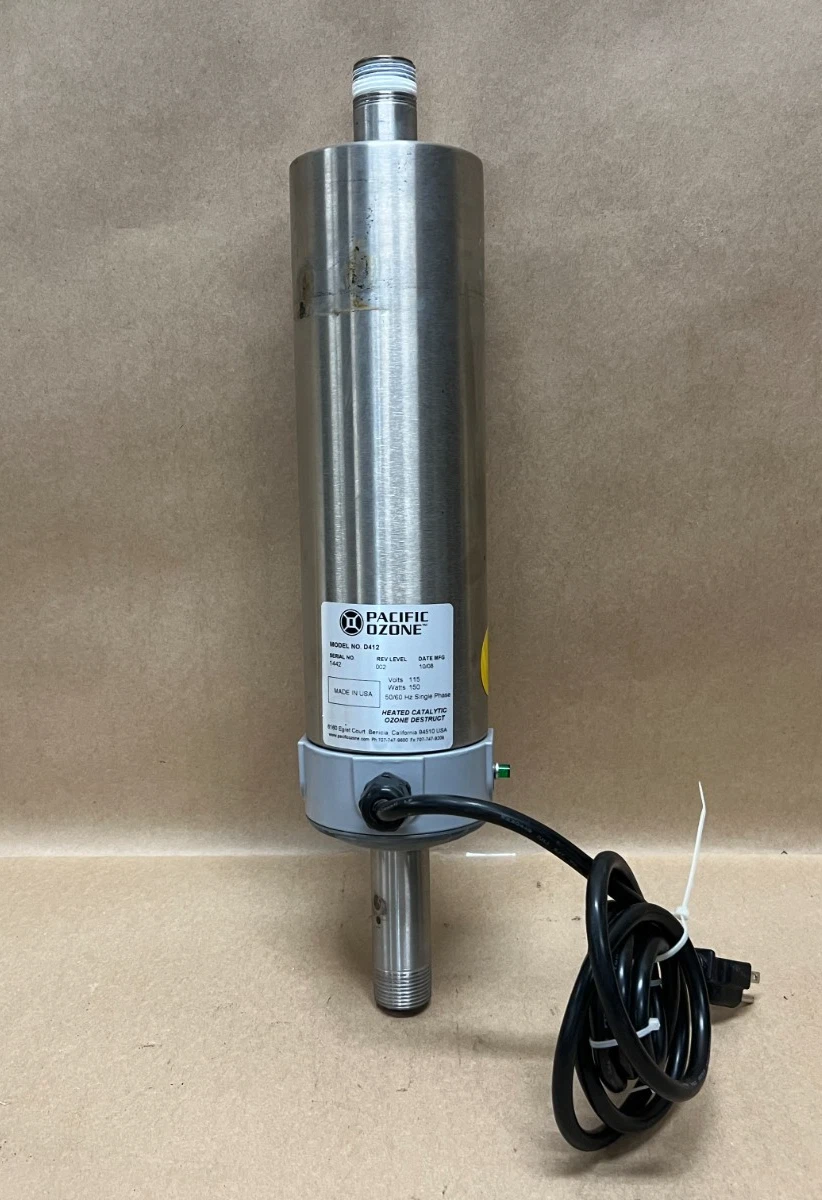 Used Pacific Ozone D412 115V, 150W, Heated Catalytic Ozone Destruct