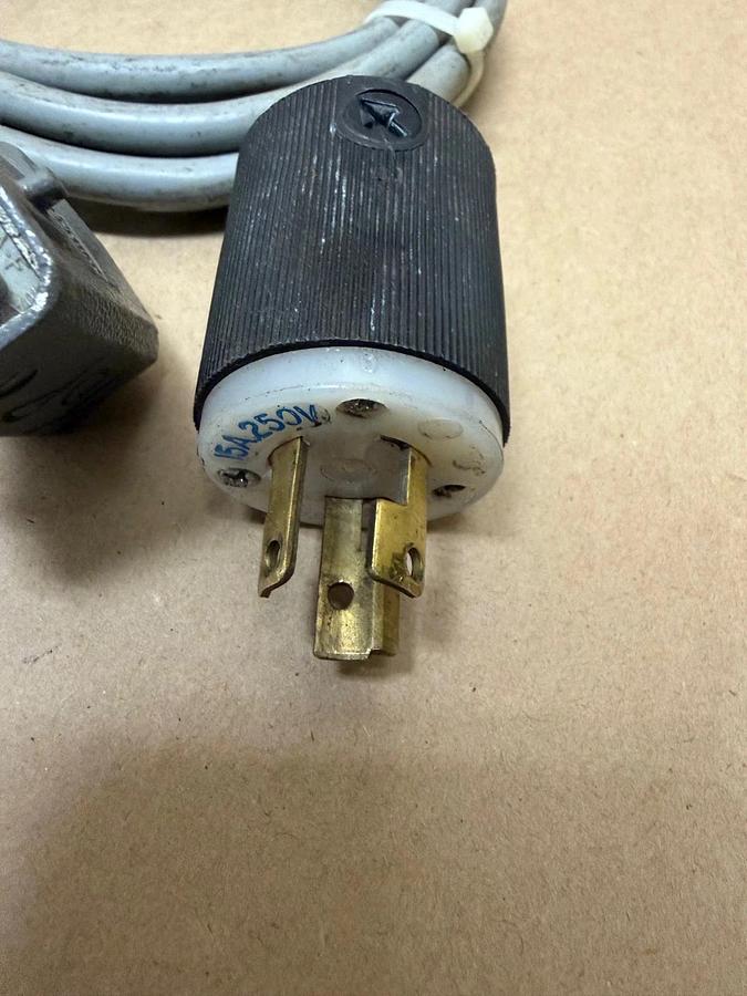 Used Harting Han 3A-F Connector Cord w/ Hubbell HBL4570C Locking Plug