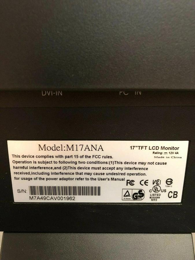 Used Starlogic M17ANA 17" TLT LCD Monitor
