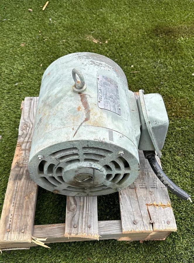 Used Toshiba 0036DPSA21A-P 3Hp Motor @ 1160RPM, 230/460V, 3 Phase, 213T Frame, 60Hz