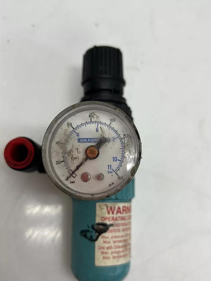Used Wilkerson 0-160 PSI Pressure Gauge with Filter