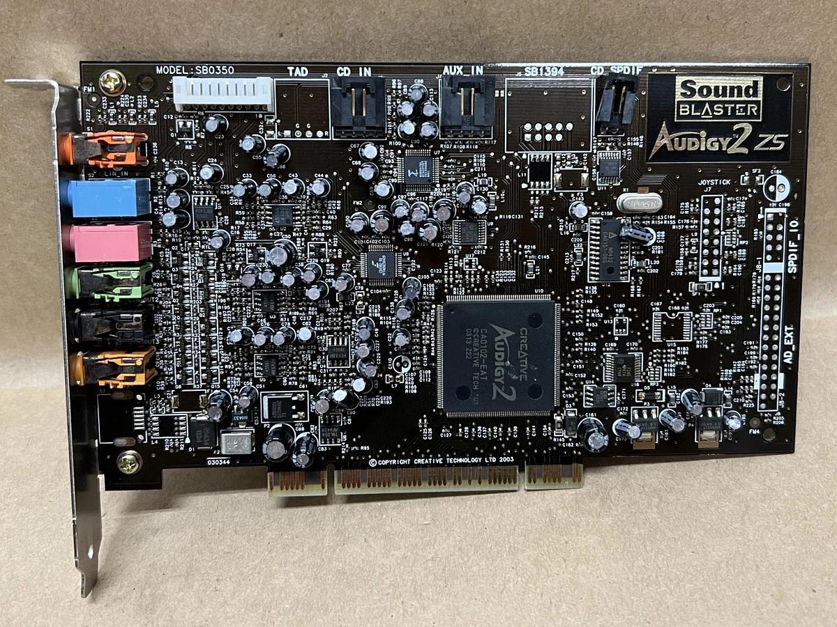 Used Creative Labs SB0350 Audigy2 ZS Sound Blaster Sound Card