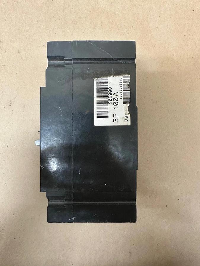 Used General Electric TEB132100WL 100A Industrial Circuit Breaker