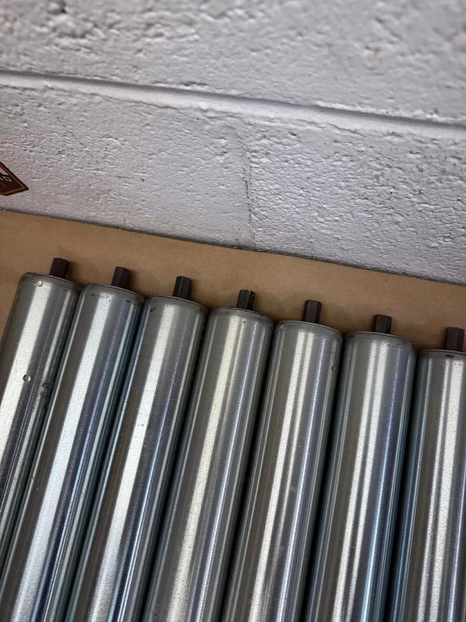 Global Industrial Roller Conveyor 21” W Between Frame, 1.9” D, Galvanized Steel