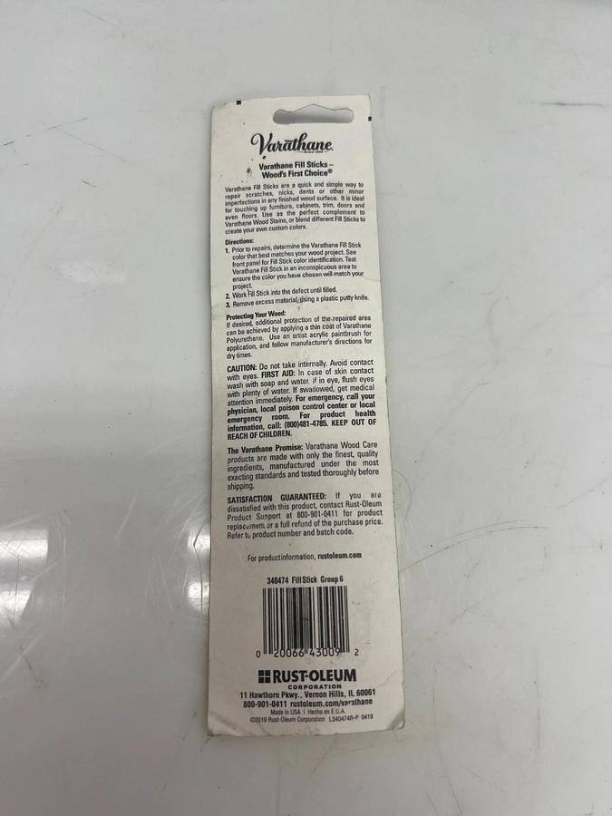 Used Varathane Classic Fill Stick for Wood Repair