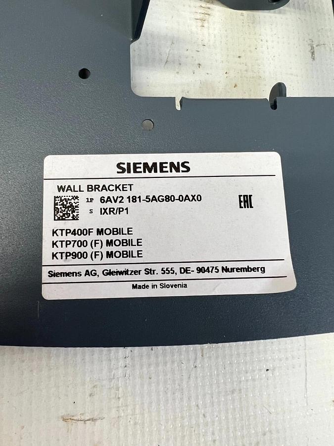 Used Siemens 6AV2 181-5AG80-0AX0 Wall Bracket