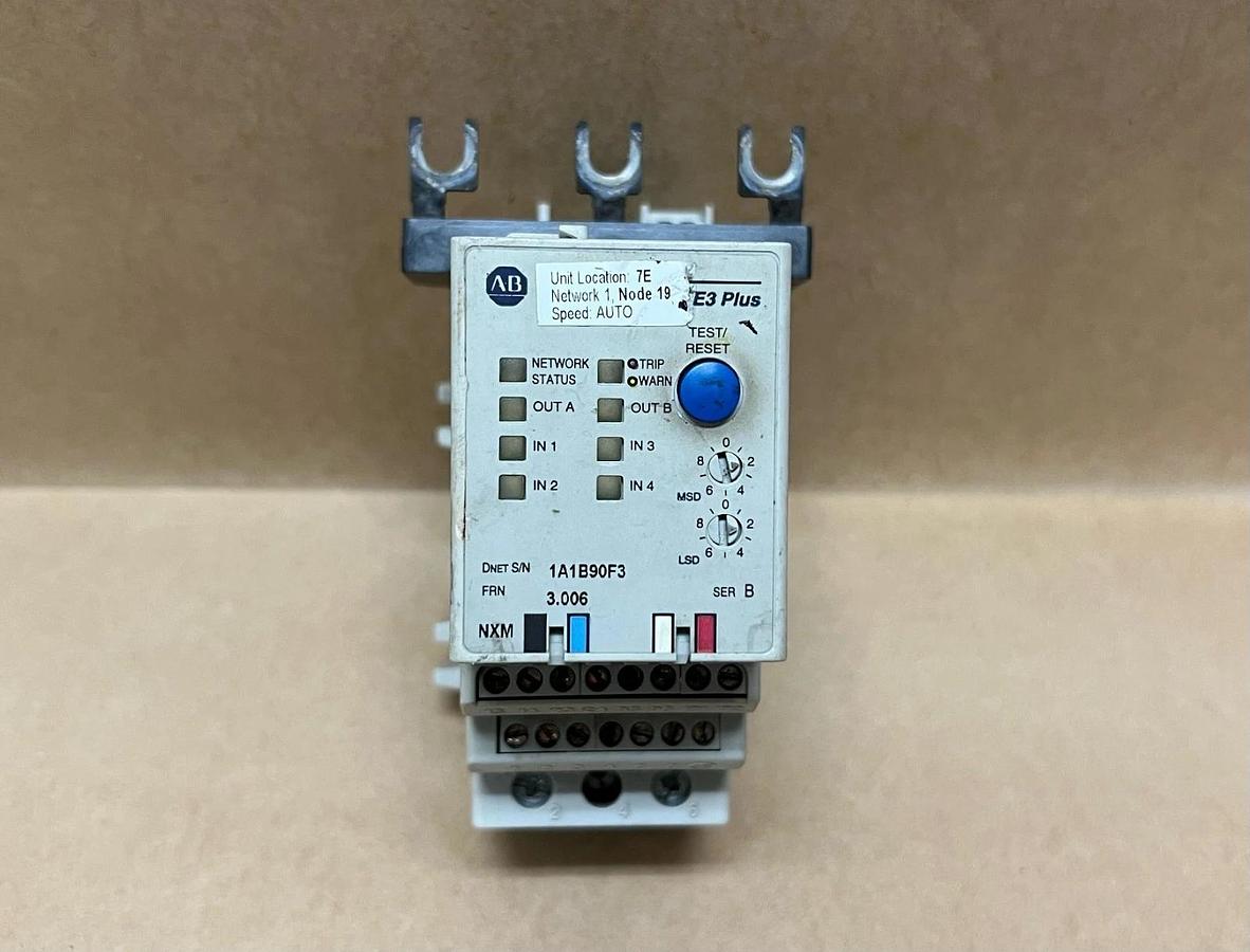 Used Allen Bradley 592-EC2DC Ser B, E3 Plus DeviceNet Solid-State Overload Relay