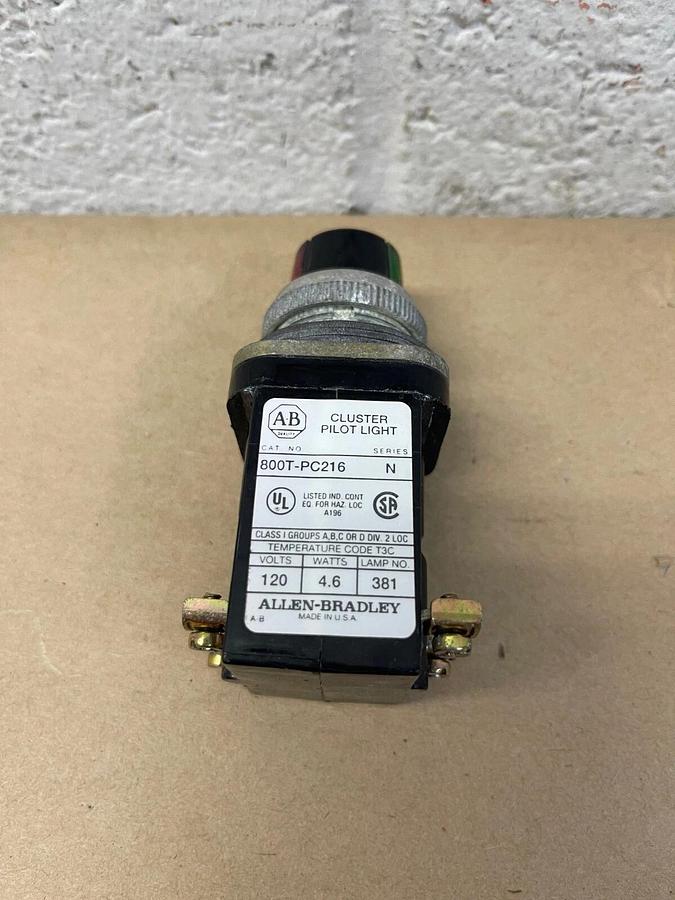 Used Allen-Bradley 800T-PC216, Cluster Pilot Light, 120 V, 4.6 W, Series N