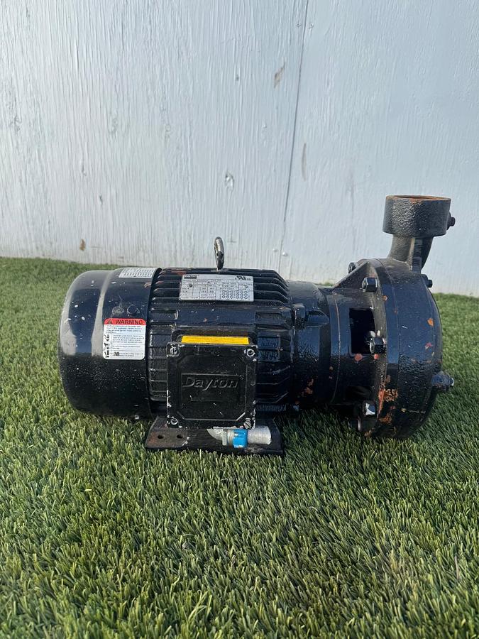 Used Dayton 4ZA44A Centrifugal Pump, w/ Dayton LTDI23TD 7.5Hp Motor @ 3450 RPM