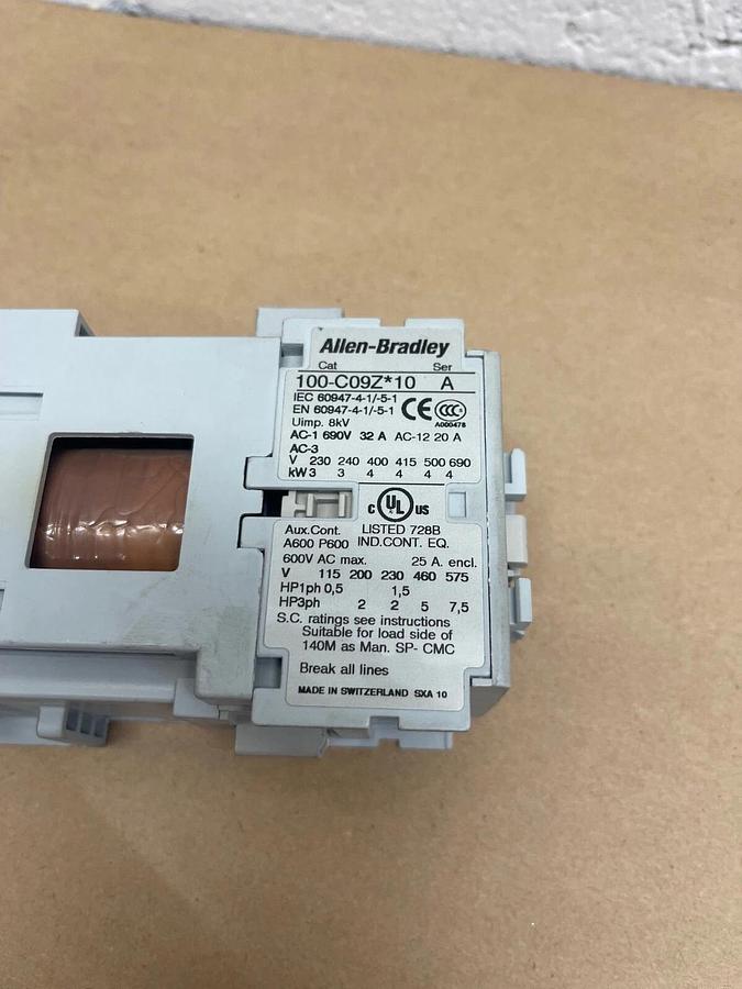 Used Allen-Bradley 100-C09Z*10 Contactor, Series A
