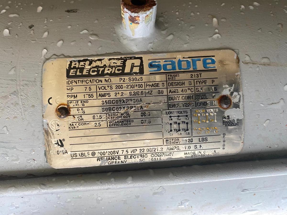 Used Rotary Airlock Feeder 25x30 7.5HP Reliance Electric Motor, Dodge TXT4B Gearbox