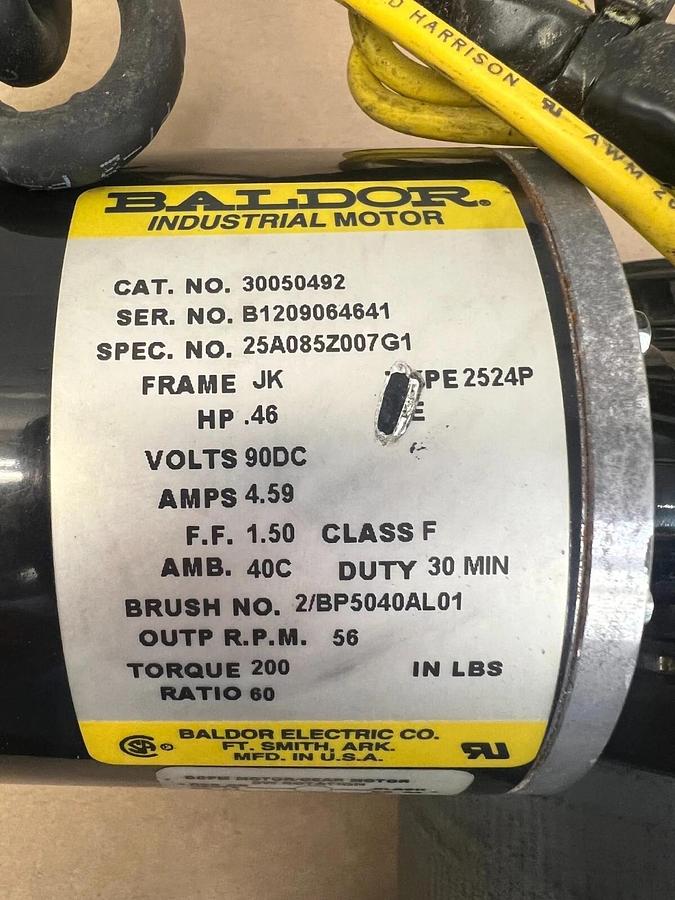Used Baldor 30050492 .46Hp, 90DC V, Industrial Motor