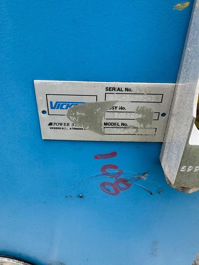 Used Vickers TK14VP Hydraulic Pump Unit, VM3546 1Hp Motor, DG4V-3D-2A-M-FW-B5-60 Pump