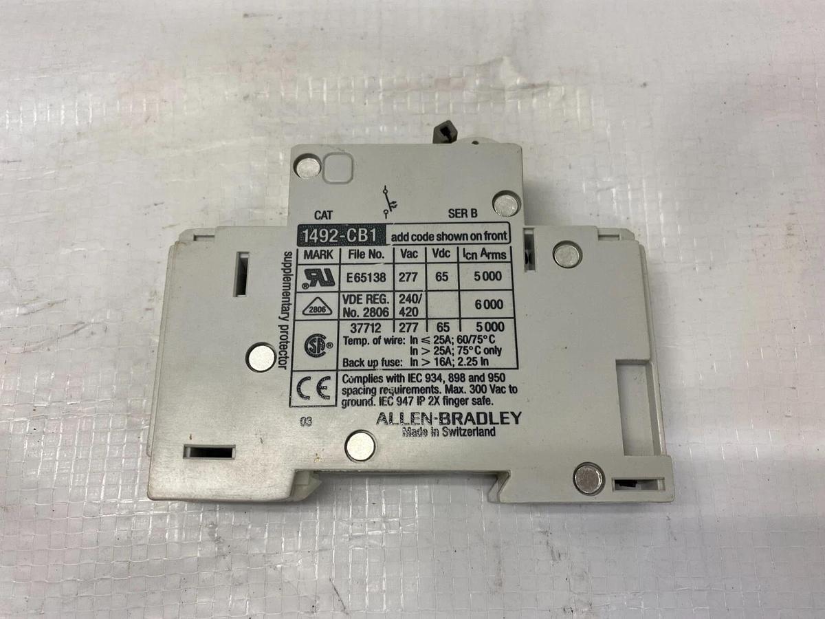 Used Allen-Bradley 1492-CB1 H 020 Circuit Breaker 2 A - Lot of 3