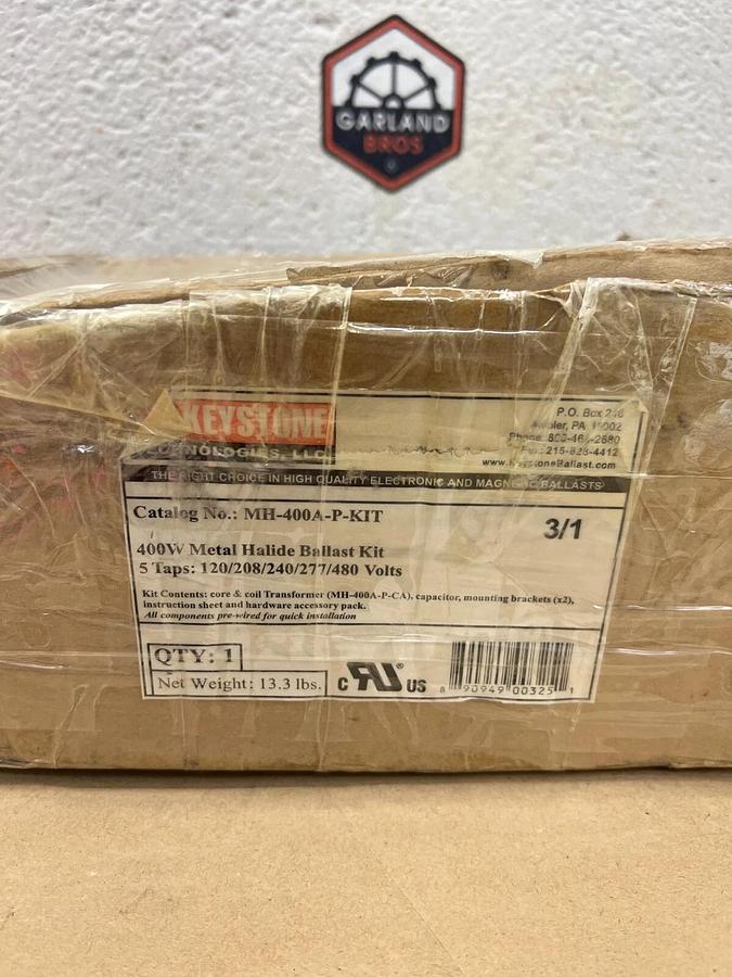 Used Keystone MH-400A-P-Kit 400W Metal Halide Ballast Kit, 5 Taps 120/208/277/480V