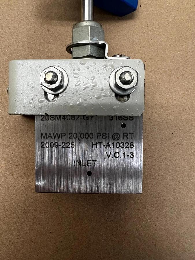 Used Autoclave Engineers 20SM4082-GY Low Pressure Needle Valve