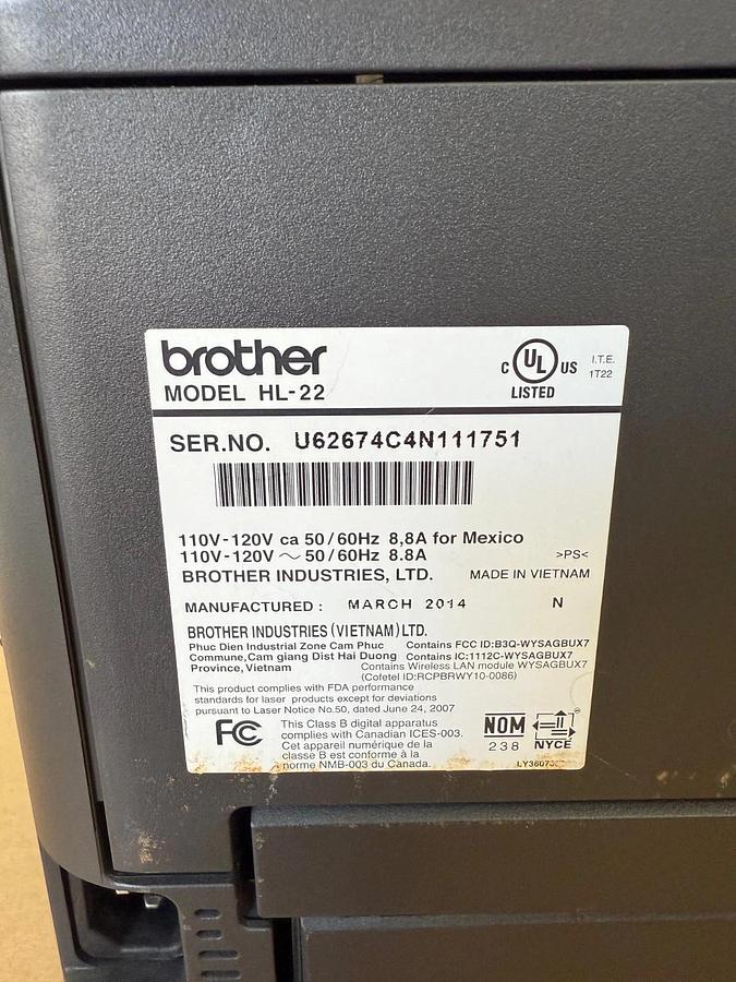 Used Brother HL-2270DW Wireless Laser Printer, Monochrome *TESTED*