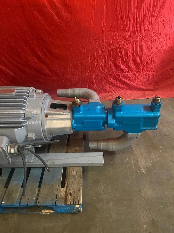 Used 3 Stage Hydraulic Pump Manifold w/ Toshiba Motor 100HP, 1775 RPM, 4 Pole