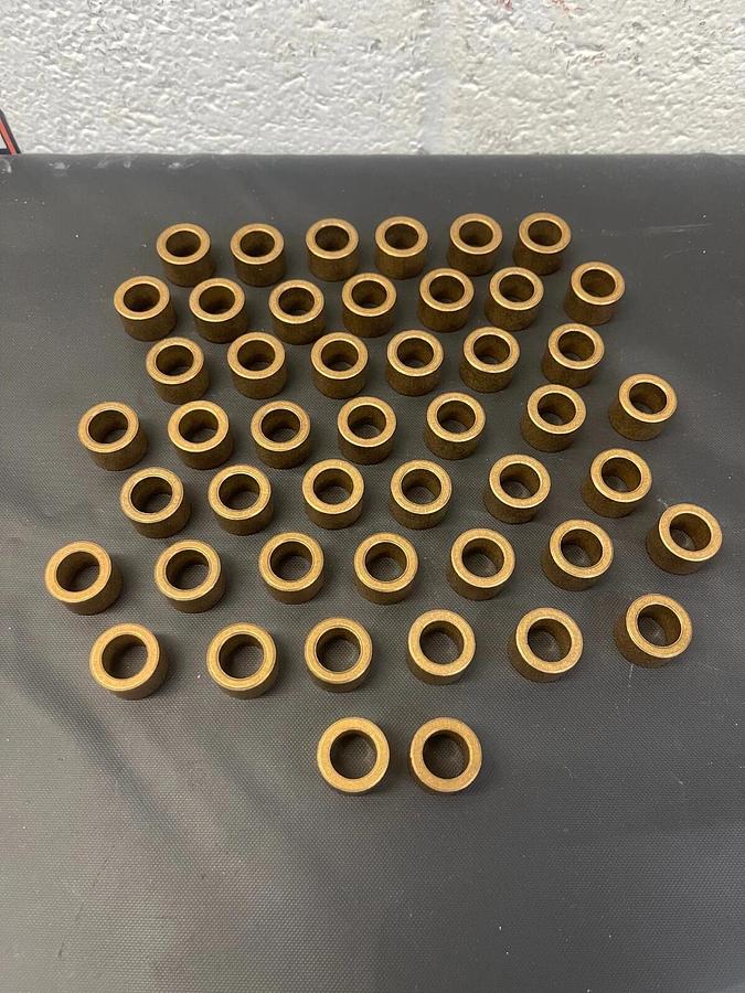 Bronze Bushings, 1/2” I.D. 3/4” O.D. 1/2” Length - Lot of 47