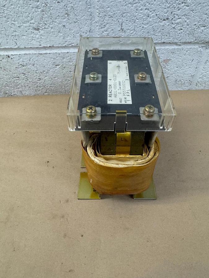 Used Fanuc A81L-0001-0123 Industrial Transformer, 75 A, 3 Phase, 0.2 mH Current