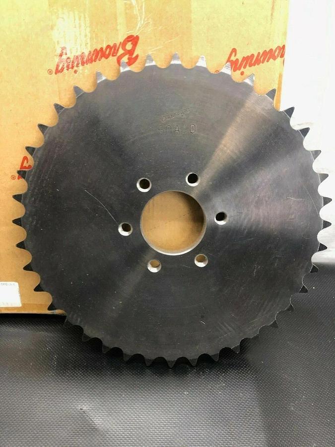 Browning 60A40 Plate Roller Chain Sprocket, 3/4” Stocked Bore, 40 Teeth