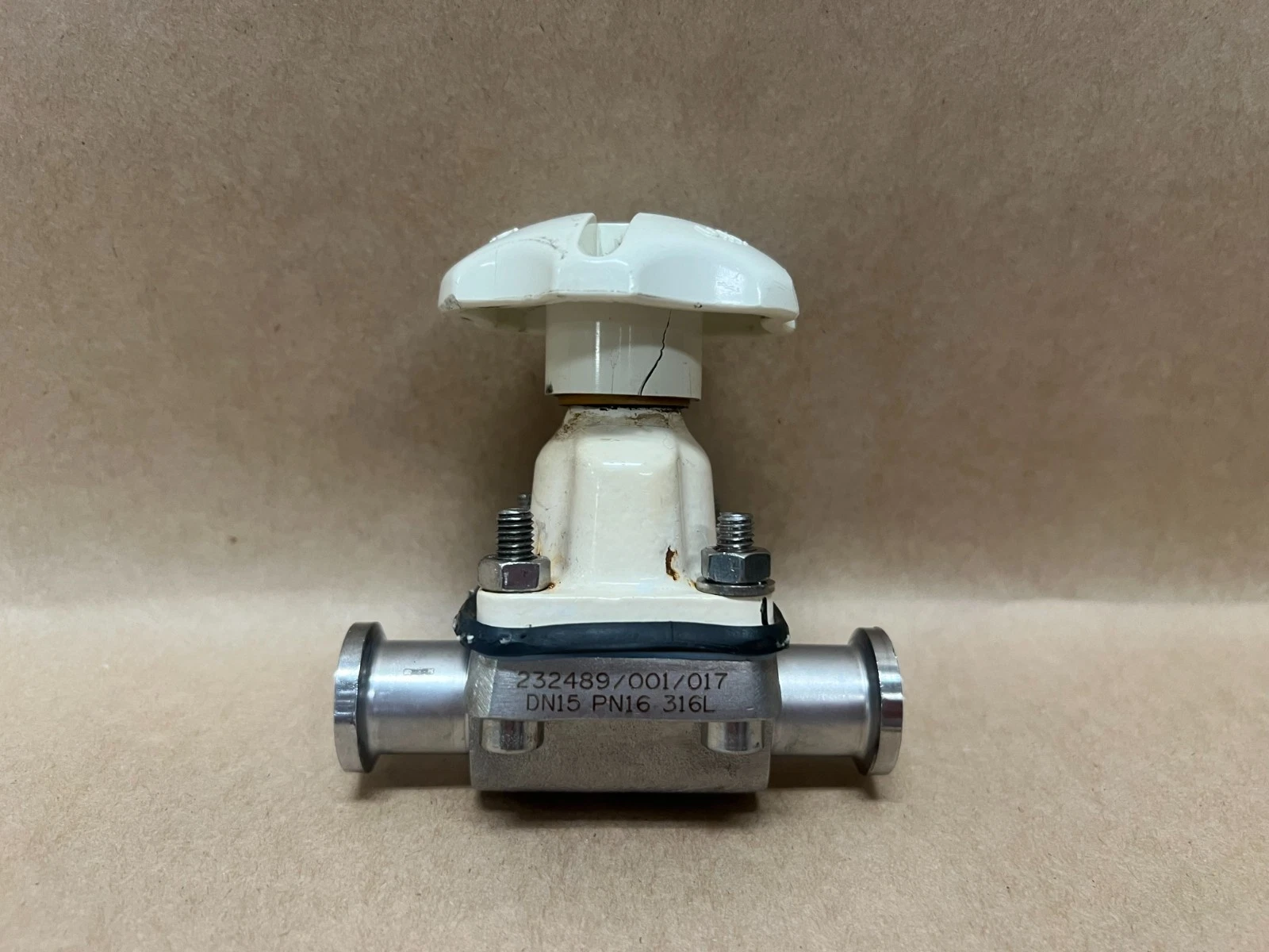 Used Saunders/Crane DN15, 316L, 1" Diaphragm Valve