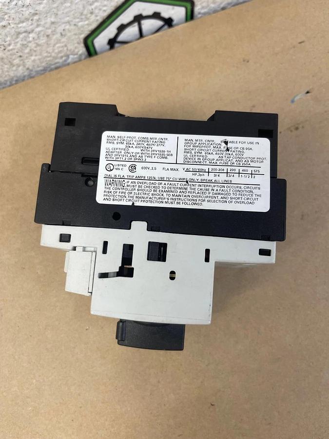 Used Siemens 3RV1021-1CA10 Sirius Motor Circuit Breaker