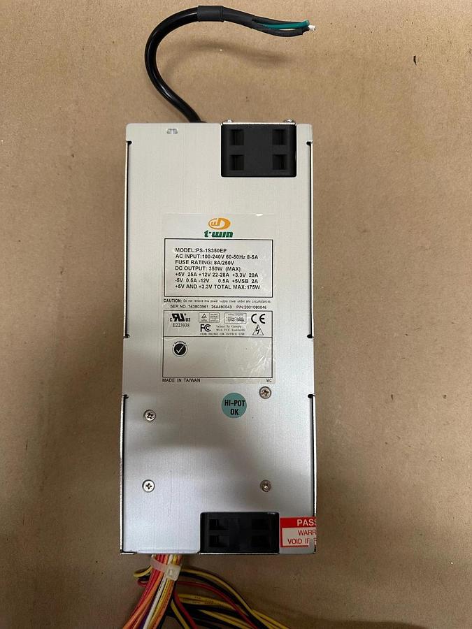 Used T-WIN PS-1S350EP Server Power Supply