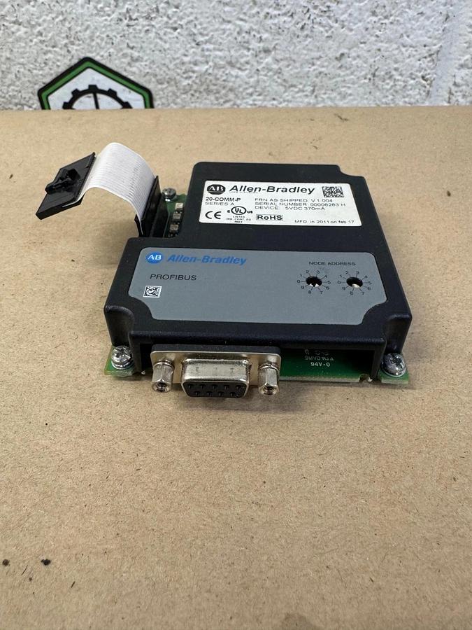 Used Allen Bradley 20-COMM-P Ser A PowerFlex PROFIBUS Communication Adapter